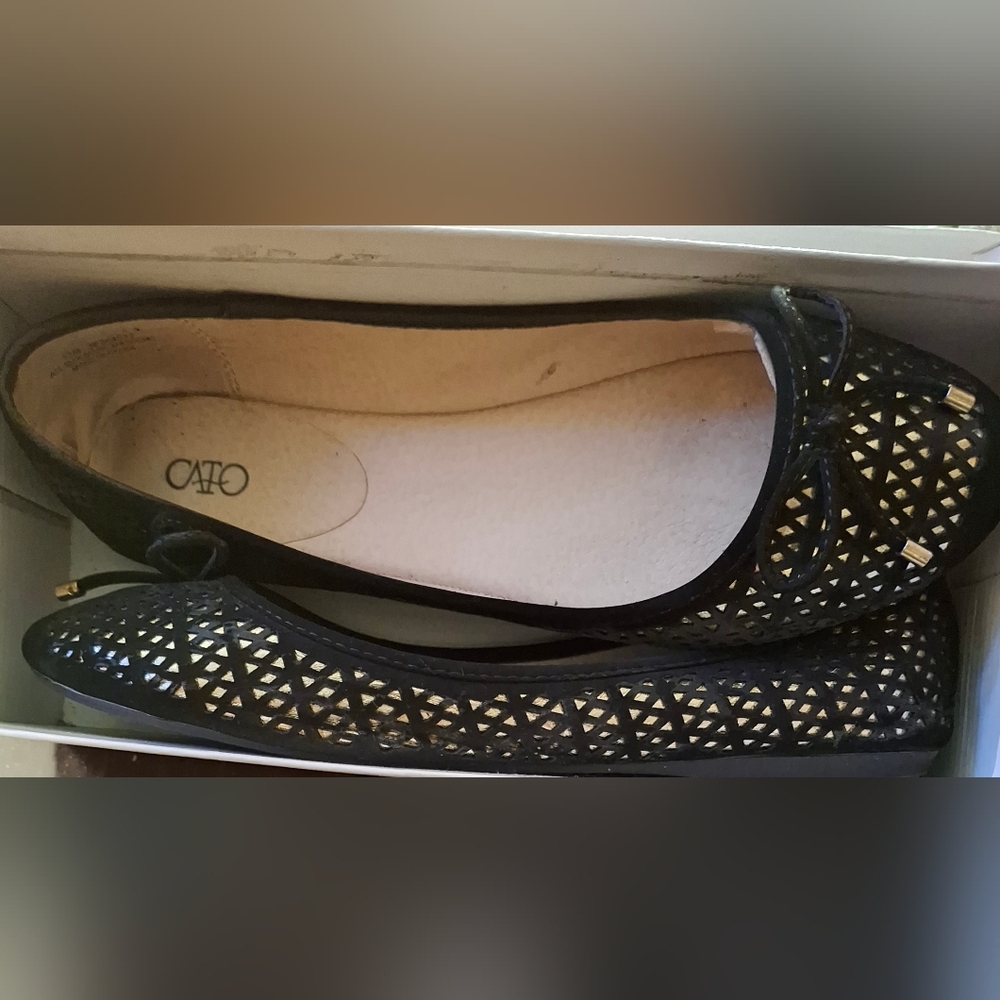 Cato Black Flats Comfortable Loafers